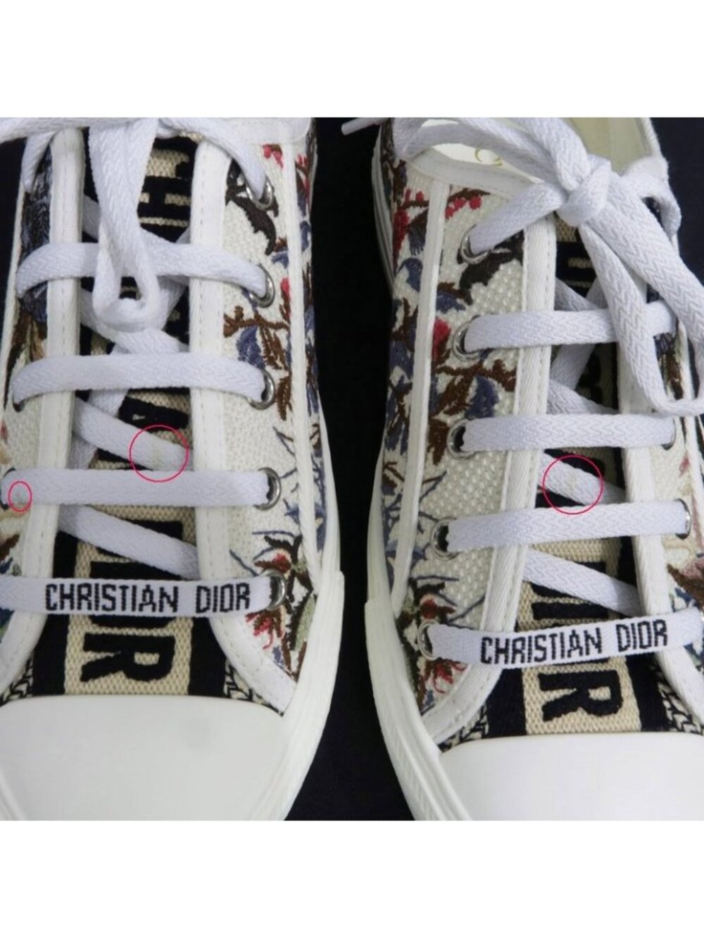 Dior Floral Embroidery Sneakers Size 38 Apparel Shoes - Picture 9 of 10